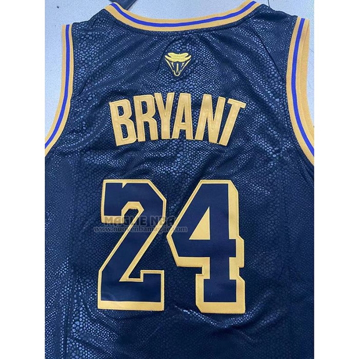 Maglia
 Kobe Bryant NO 8 24 Los Angeles Lakers Black Mamba Snakeskin Nero
